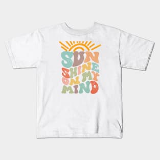 Sunshine on my mind, pastels, retro, vintage, summer Kids T-Shirt